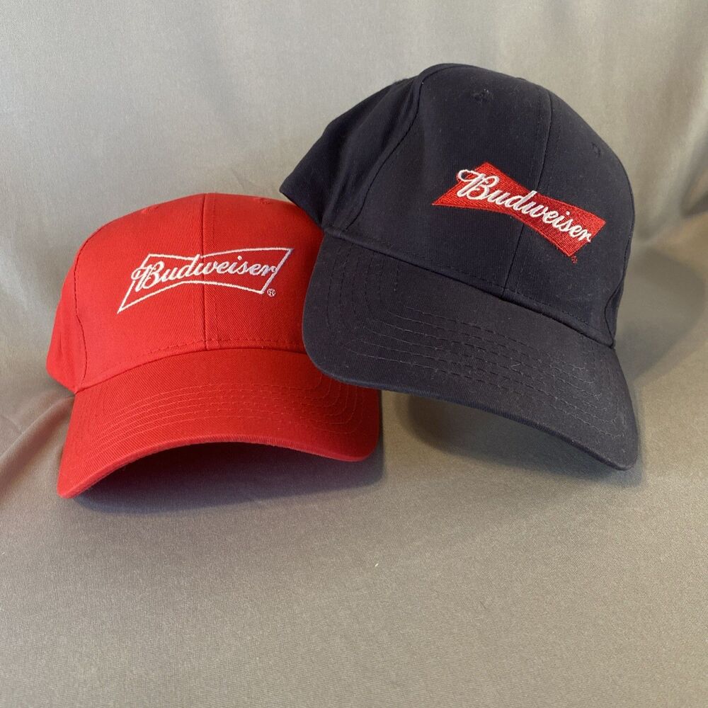 Budweiser Hat Lot of 2 Trucker Snapback Baseball Cap Trucker Mens